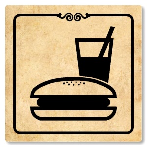 Občerstvení, 148x148mm, pergamen, Texas